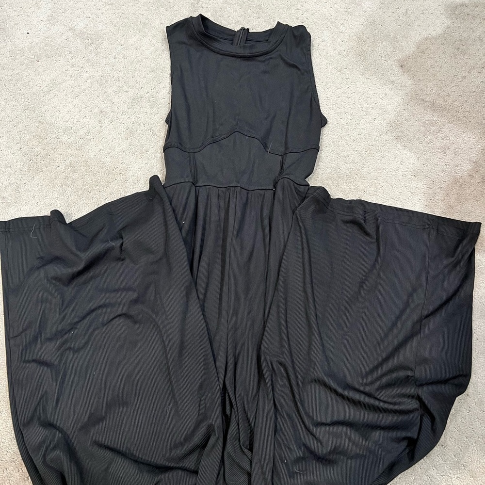 Cider Black Sleeveless Jumpsuit